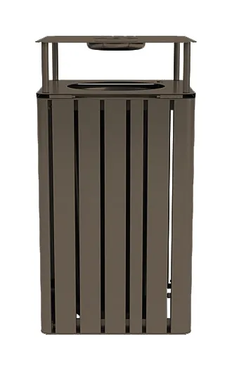 Trash Can with Ashtray on Top