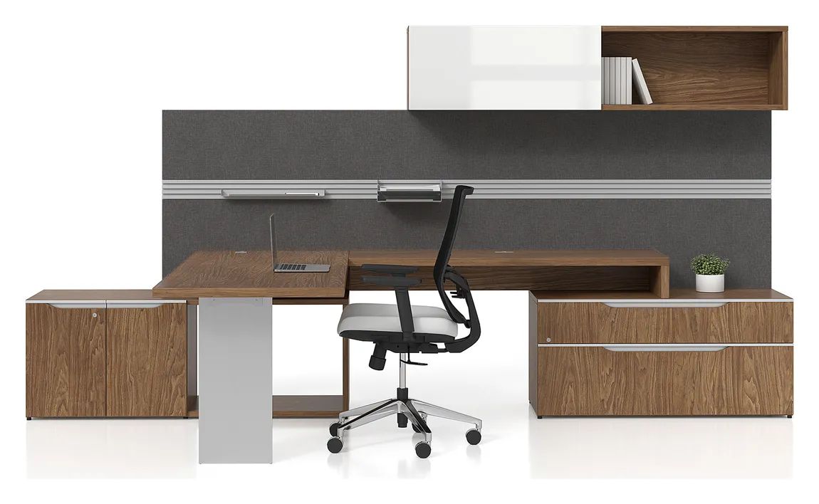 L Shaped Desk with Storage
