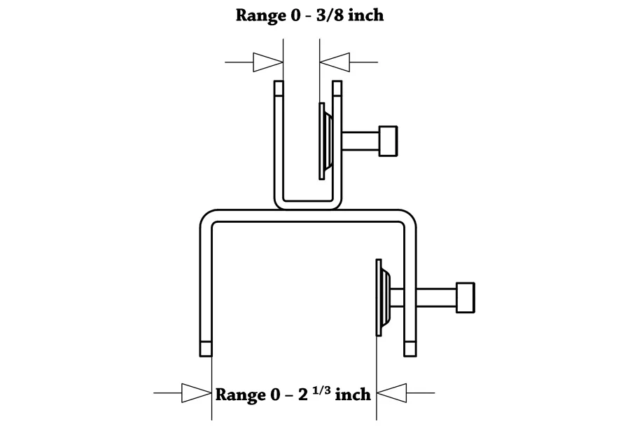 Acrylic Panel Partition Mounting Bracket (Pair)