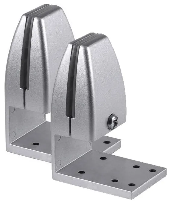 Silver Under Edge Desk Bracket Mount (Pair)