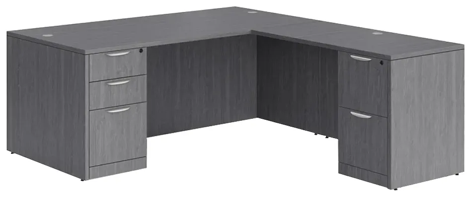 L Shaped Computer Desk with Drawers