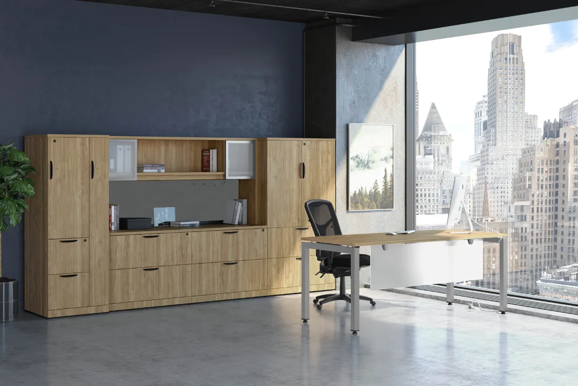 Rectangular Desk with Storage