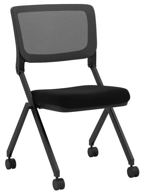 Rolling Nesting Mesh Back Chair without Arms