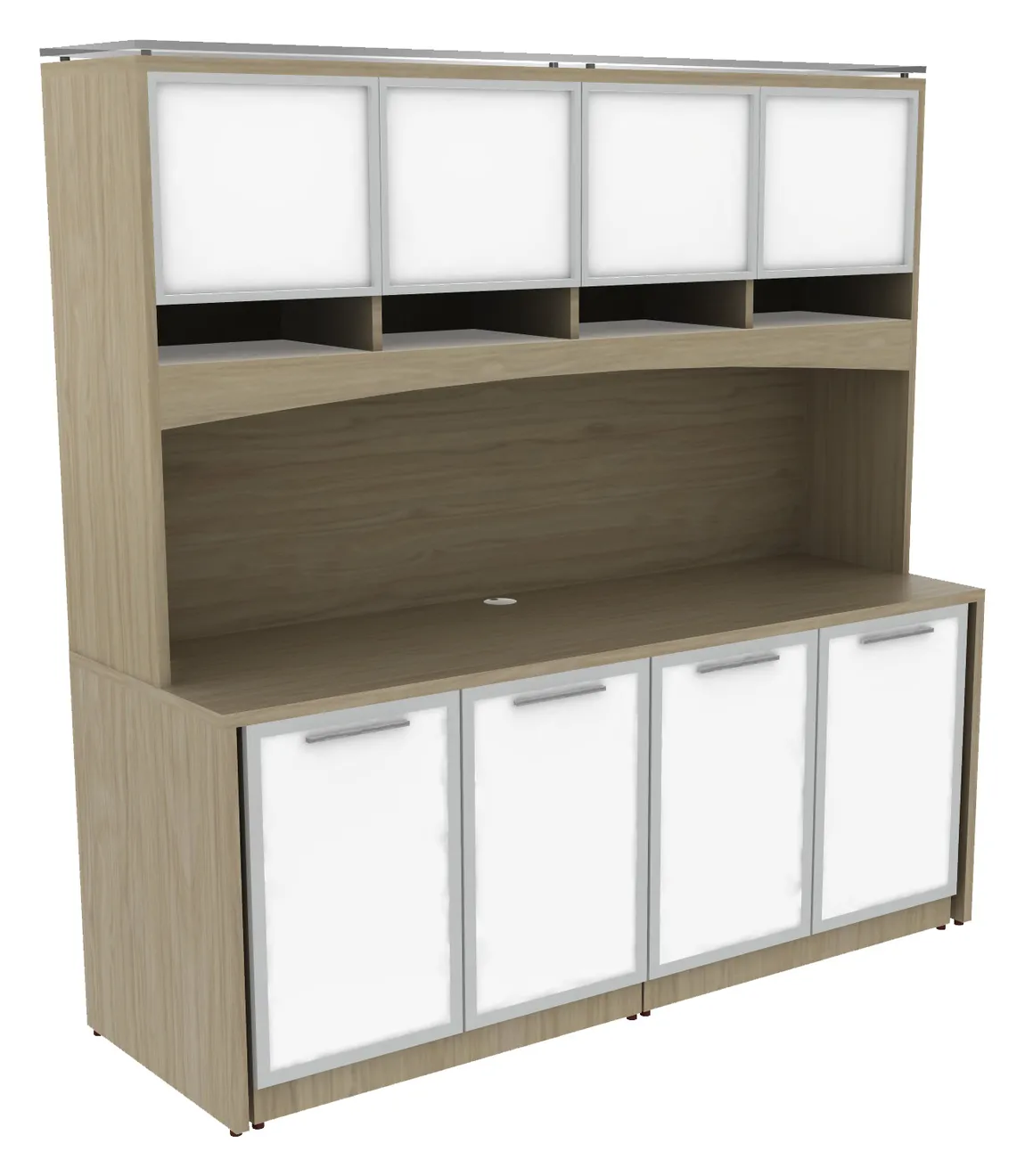 Credenza Storage Cabinet with Hutch