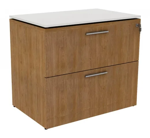 2 Drawer Lateral File Cabinet with Glass Top