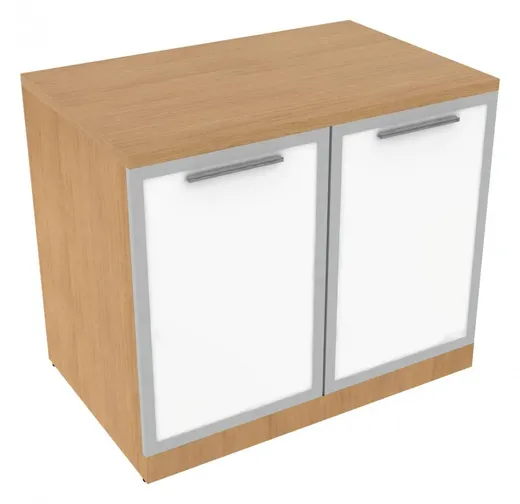 Storage Cabinet with Glass Doors