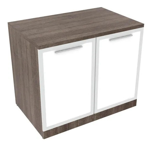 Storage Cabinet with Glass Doors