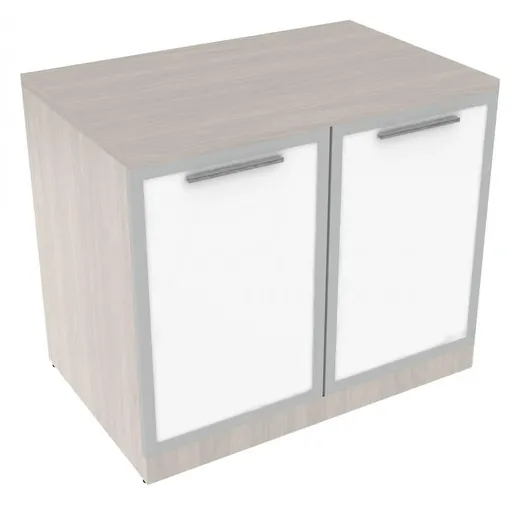 Storage Cabinet with Glass Doors