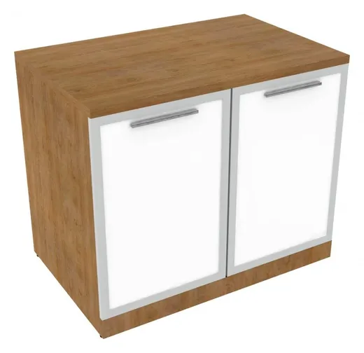 Storage Cabinet with Glass Doors