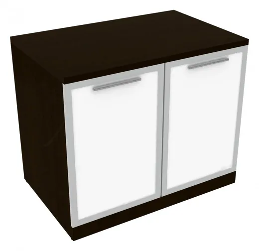 Storage Cabinet with Glass Doors