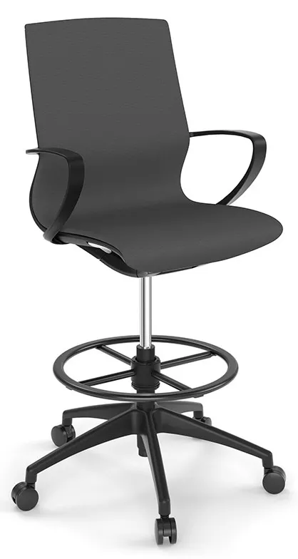 Rolling Stool Chair with Arms