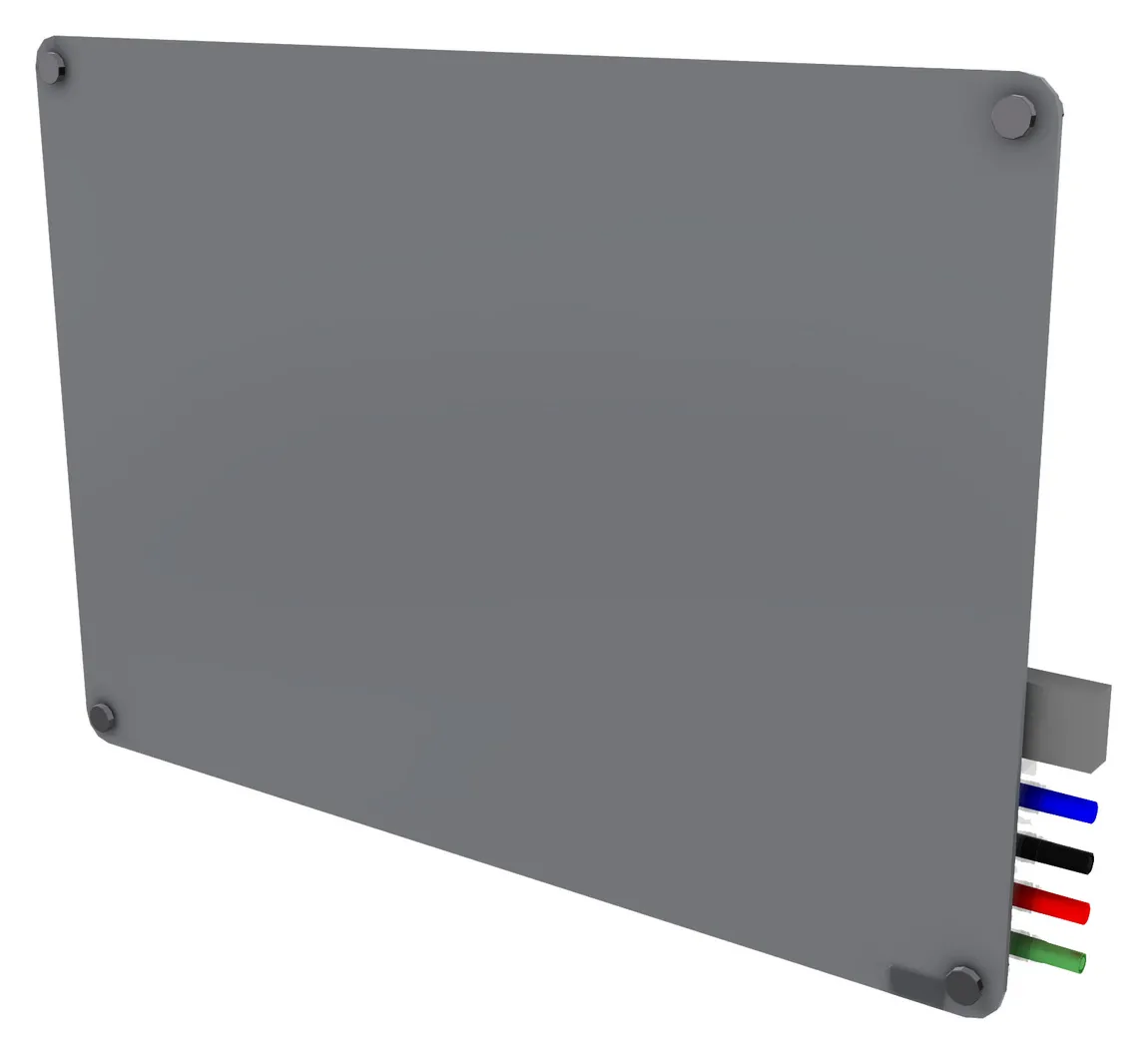 small magnetic glass dry erase whiteboard 16