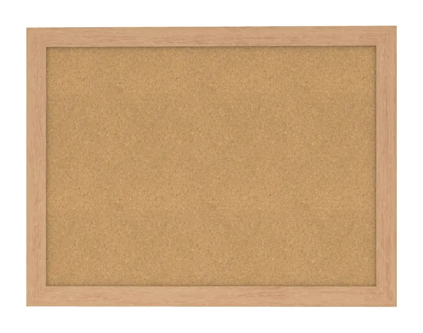 Cork Bulletin Board with Wood Frame - 24