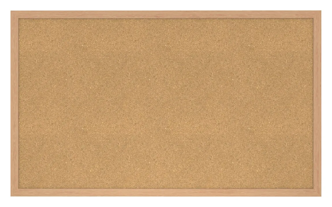 Cork Bulletin Board with Wood Frame - 36