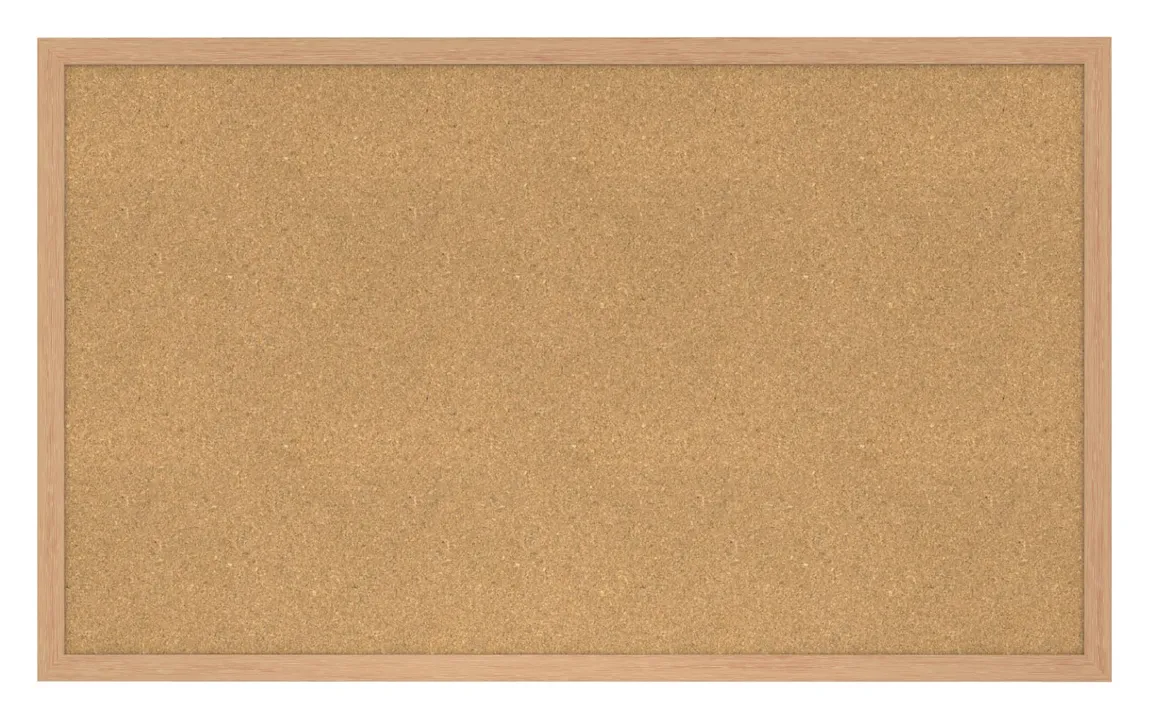 Cork Bulletin Board with Wood Frame - 48