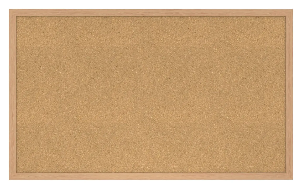 Cork Bulletin Board with Wood Frame - 60