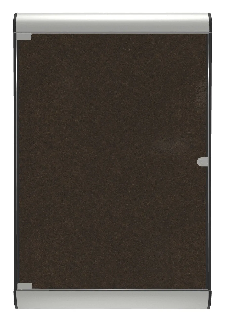 Enclosed Bulletin Board with Cork Surface  - 28