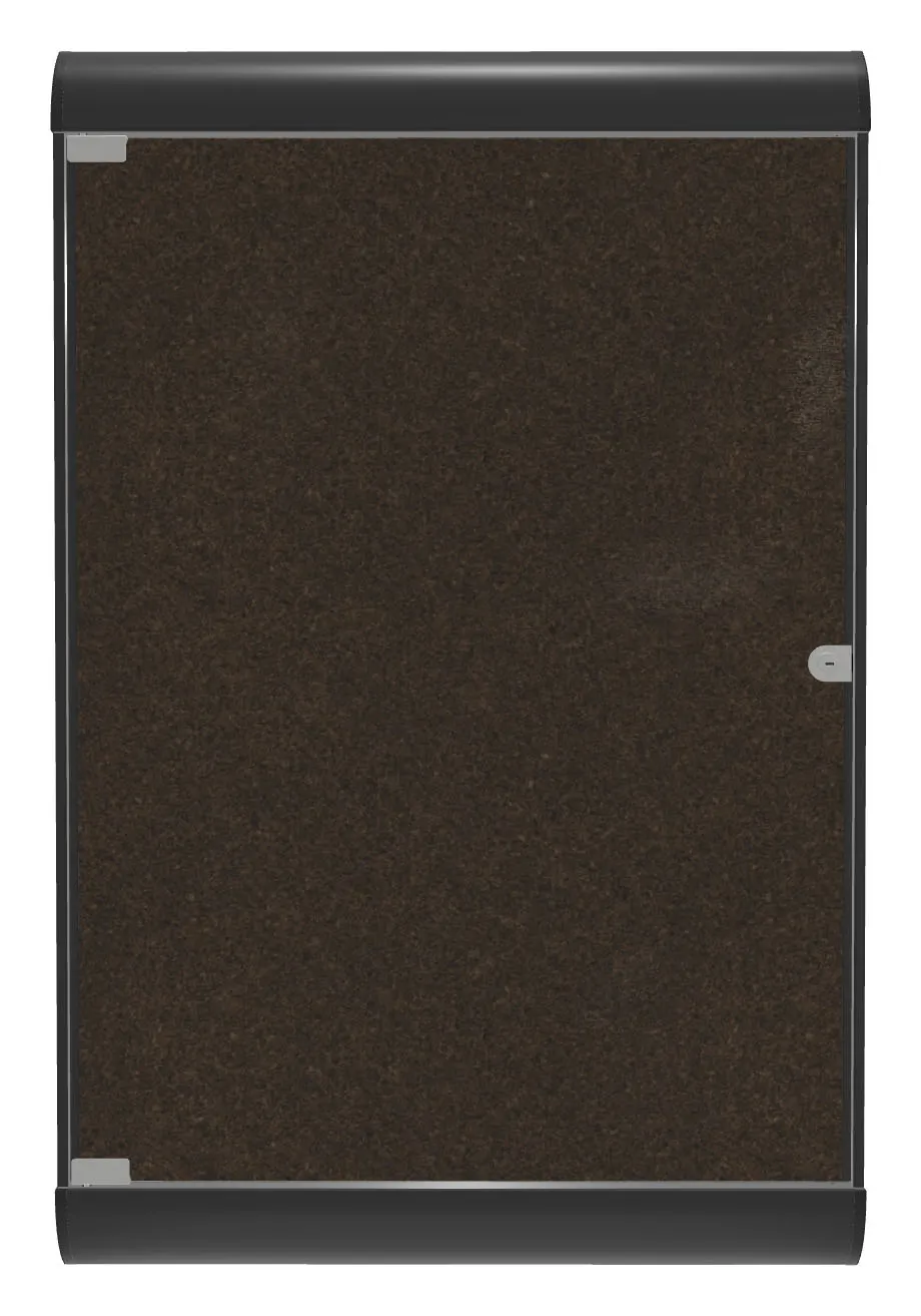 Enclosed Bulletin Board with Cork Surface  - 28