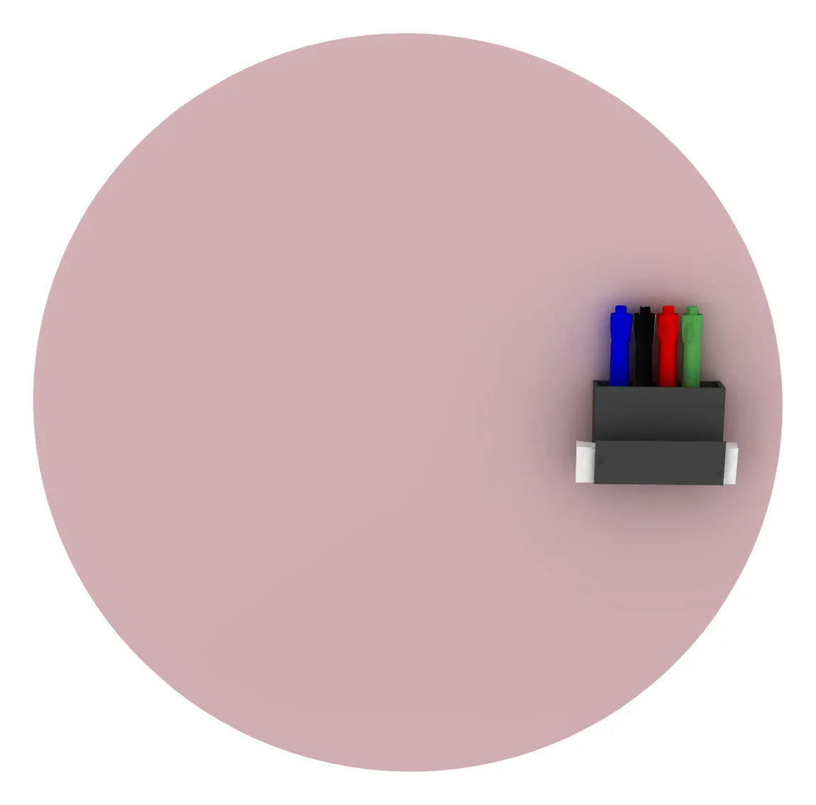 small round magnetic glass whiteboard 24 13