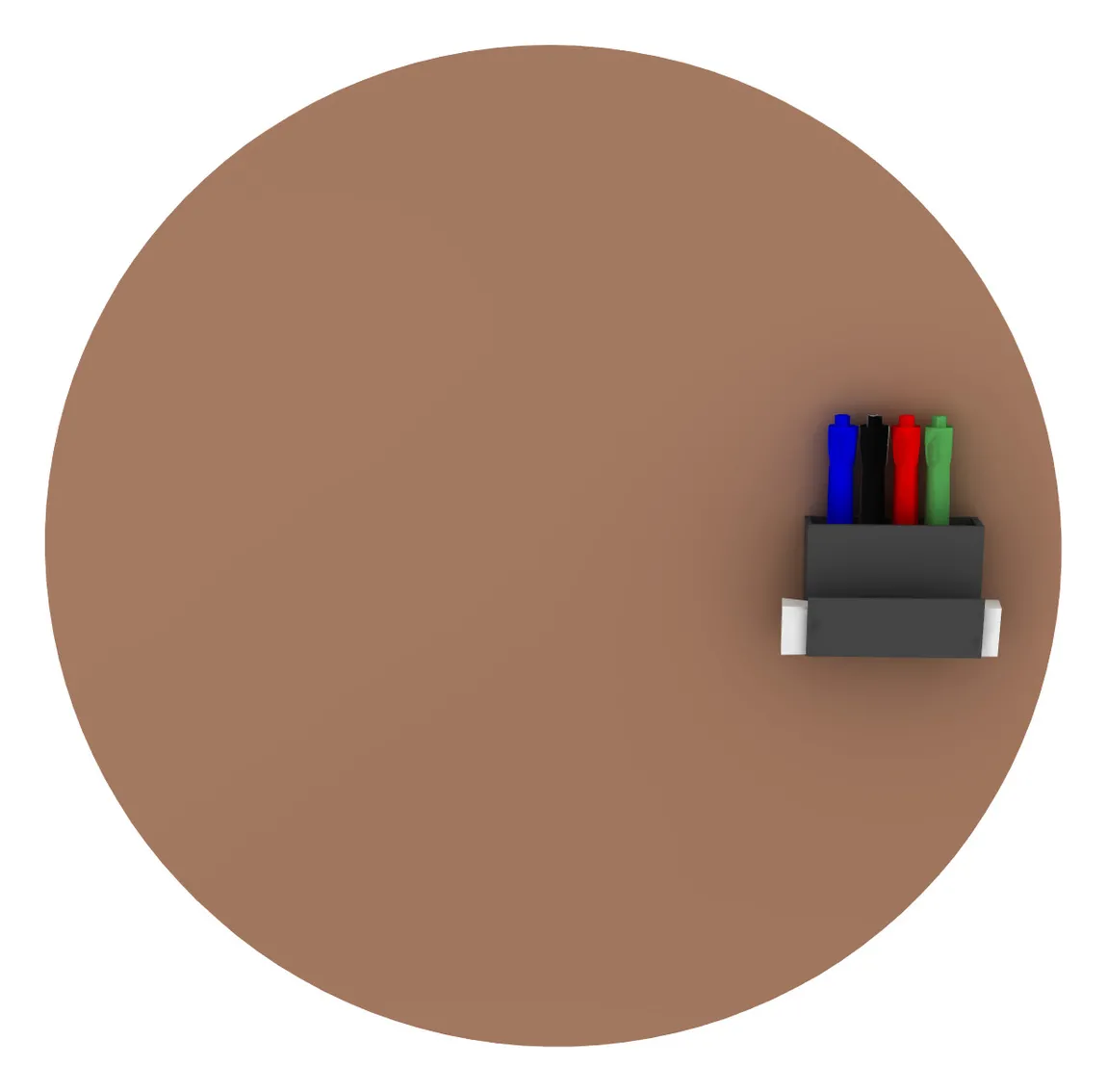 small round magnetic glass whiteboard 24 17