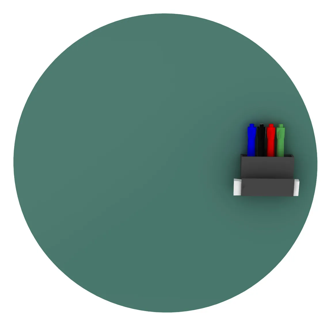 Round Magnetic Glass Whiteboard - 24