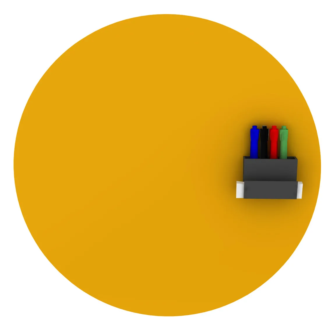 small round magnetic glass whiteboard 24 11