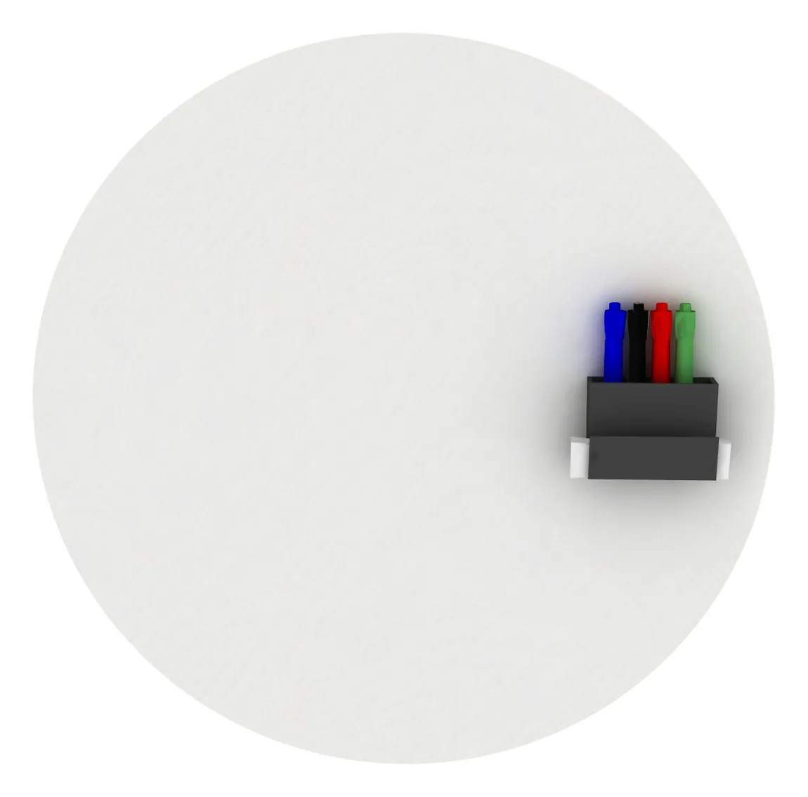 small round magnetic glass whiteboard 24 17