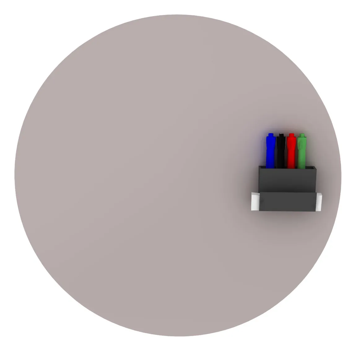 Round Magnetic Glass Whiteboard - 24