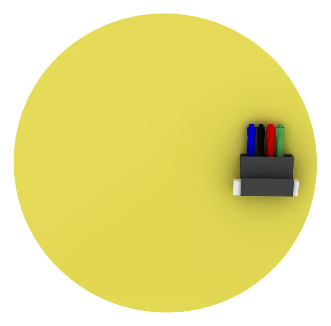 small round magnetic glass whiteboard 24 18