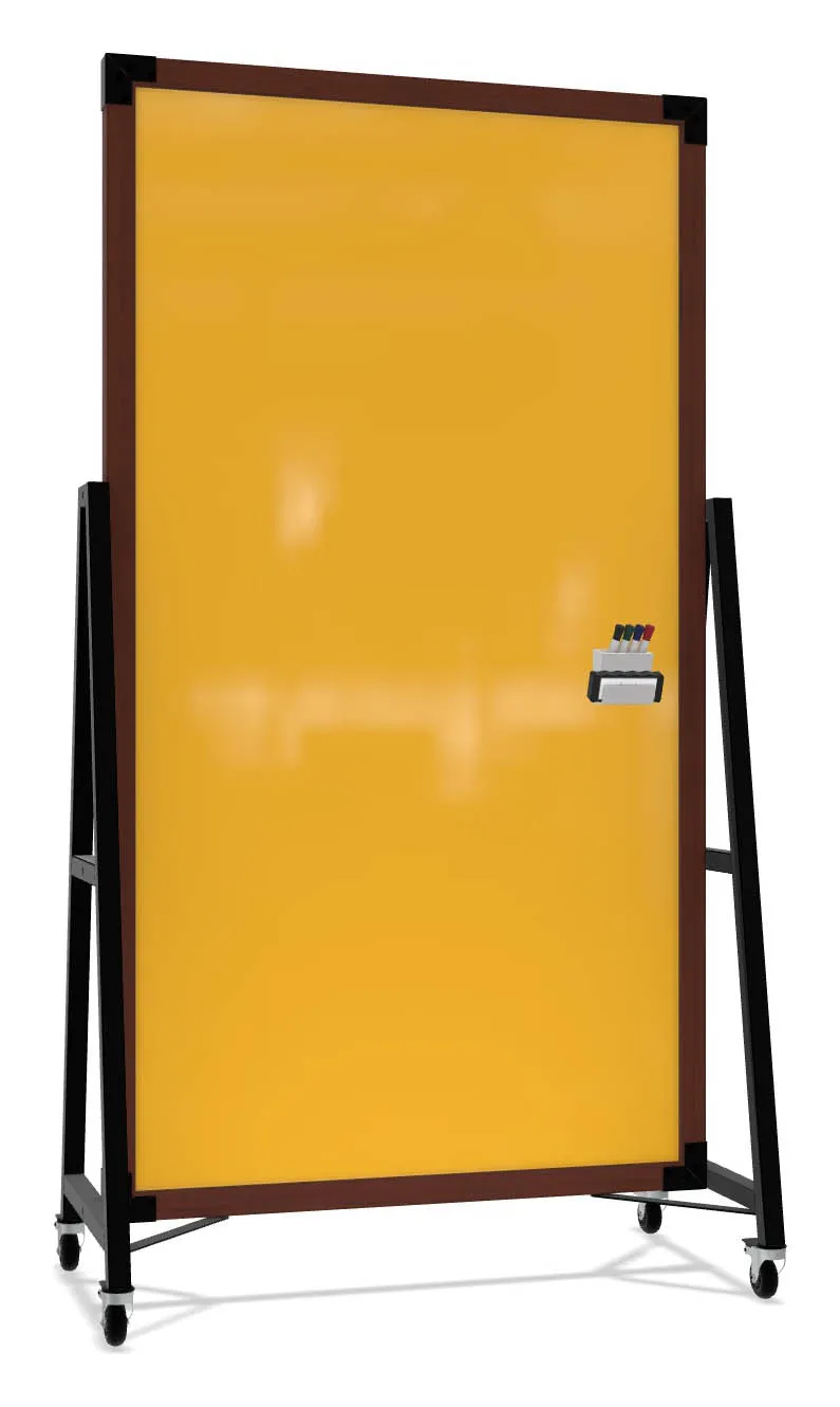 small double sided mobile glass whiteboard 13