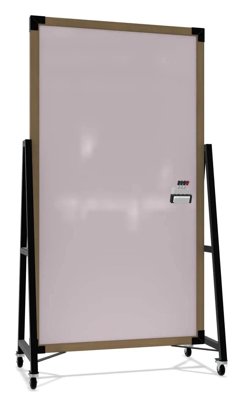 small double sided mobile glass whiteboard 11