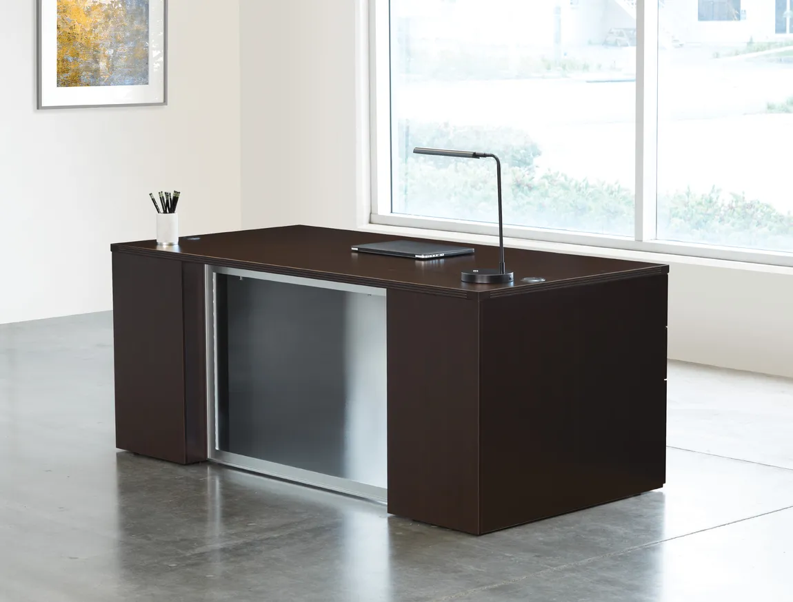 Rectangular Desk with Drawers