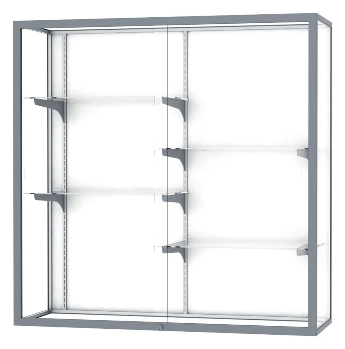 Wall Mounted Display Case with Aluminum Frame - 48