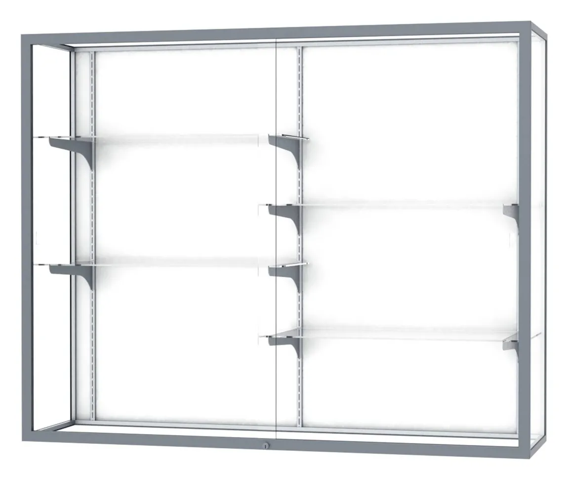 Wall Mounted Display Case with Aluminum Frame - 60