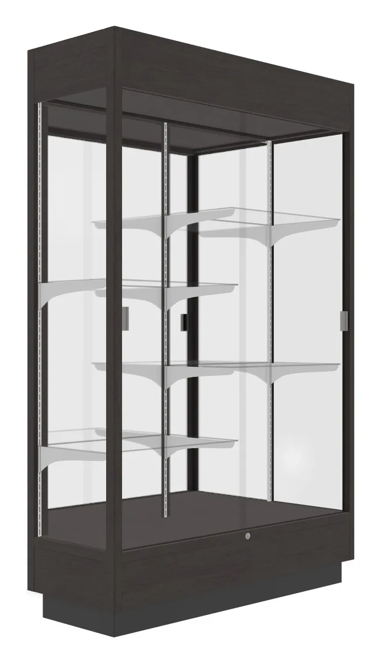 small vertical display case with led lighting 48 x 76 11
