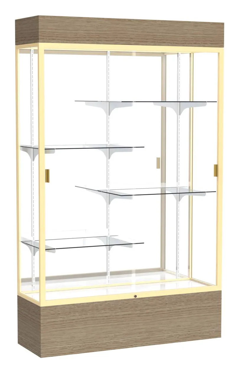 small lighted display case 48 x 80 14