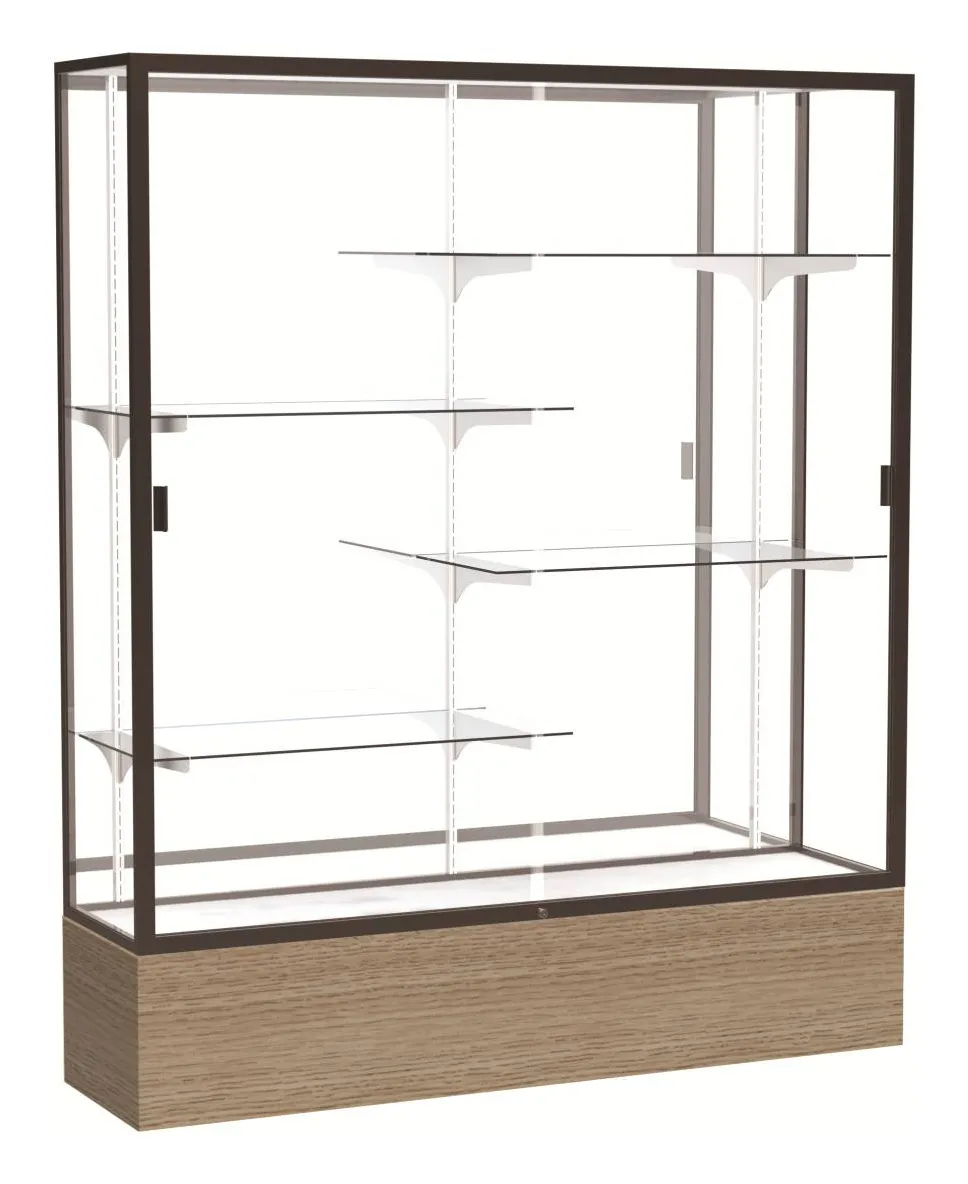 small display cabinet with glass doors and shelves 60 x 72 11