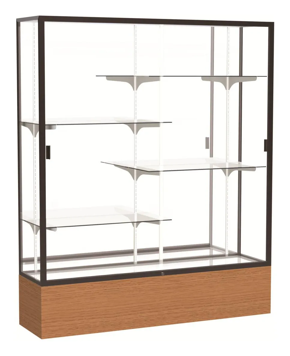 small display cabinet with glass doors and shelves 60 x 72 12