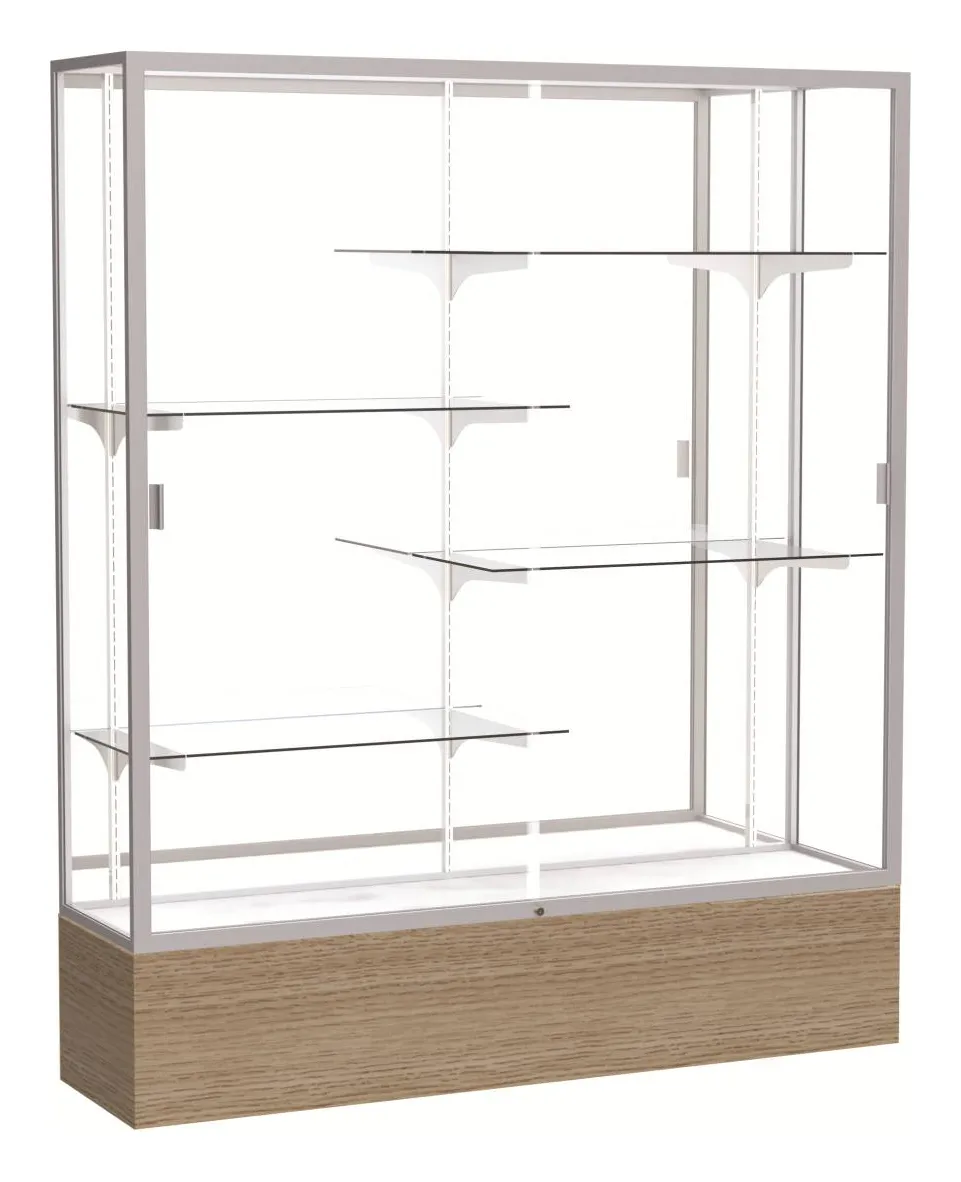 small display cabinet with glass doors and shelves 60 x 72 17