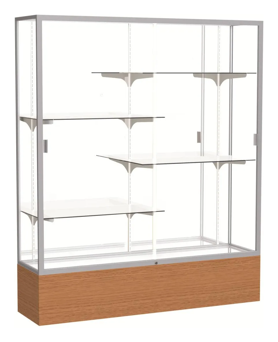 small display cabinet with glass doors and shelves 60 x 72 18