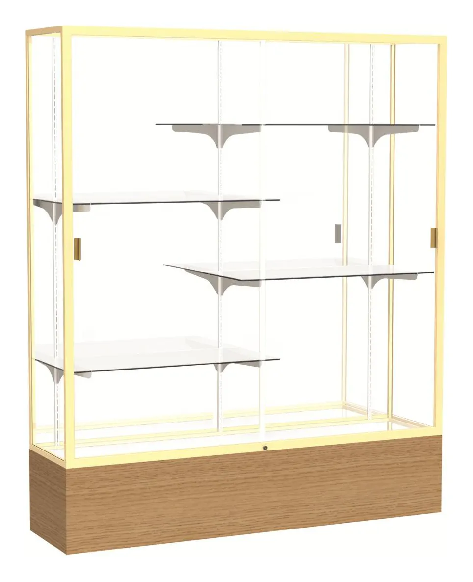 small display cabinet with glass doors and shelves 60 x 72 13