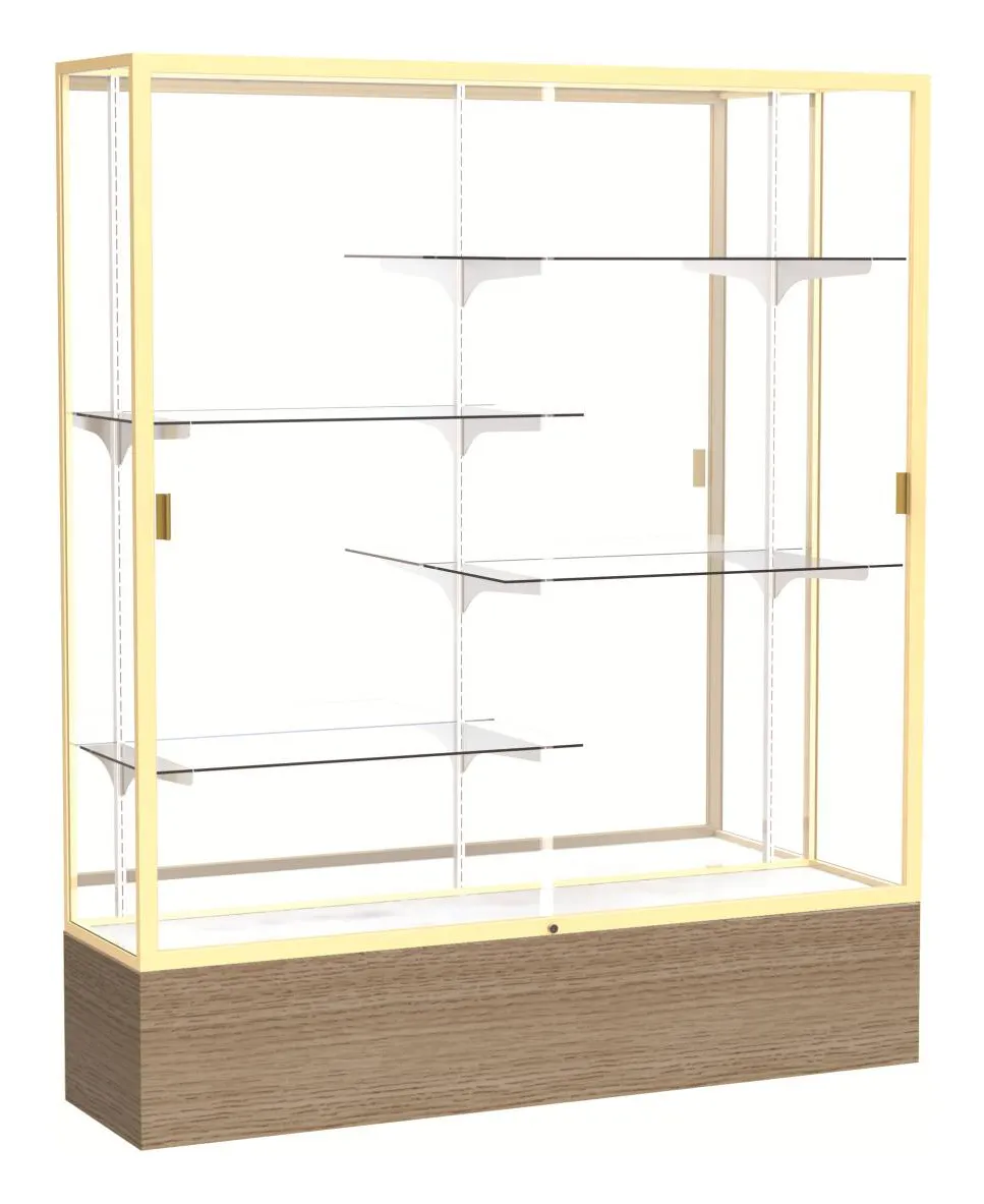 small display cabinet with glass doors and shelves 60 x 72 14