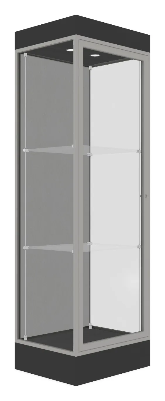 small tower display case with led lighting 24 x 76 23