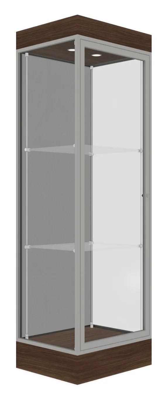small tower display case with led lighting 24 x 76 28