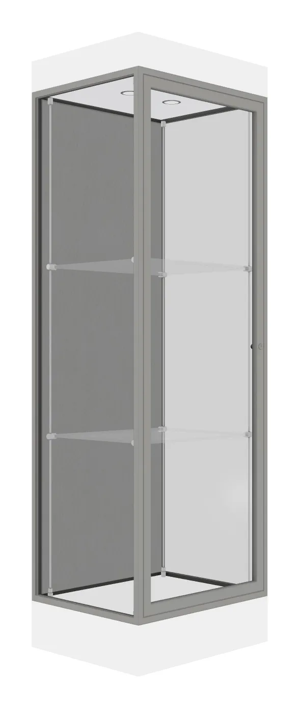 small tower display case with led lighting 24 x 76 27