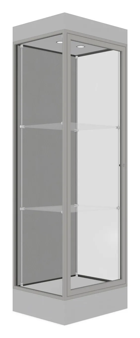 small tower display case with led lighting 24 x 76 25