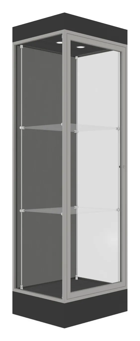 small tower display case with led lighting 24 x 76 30