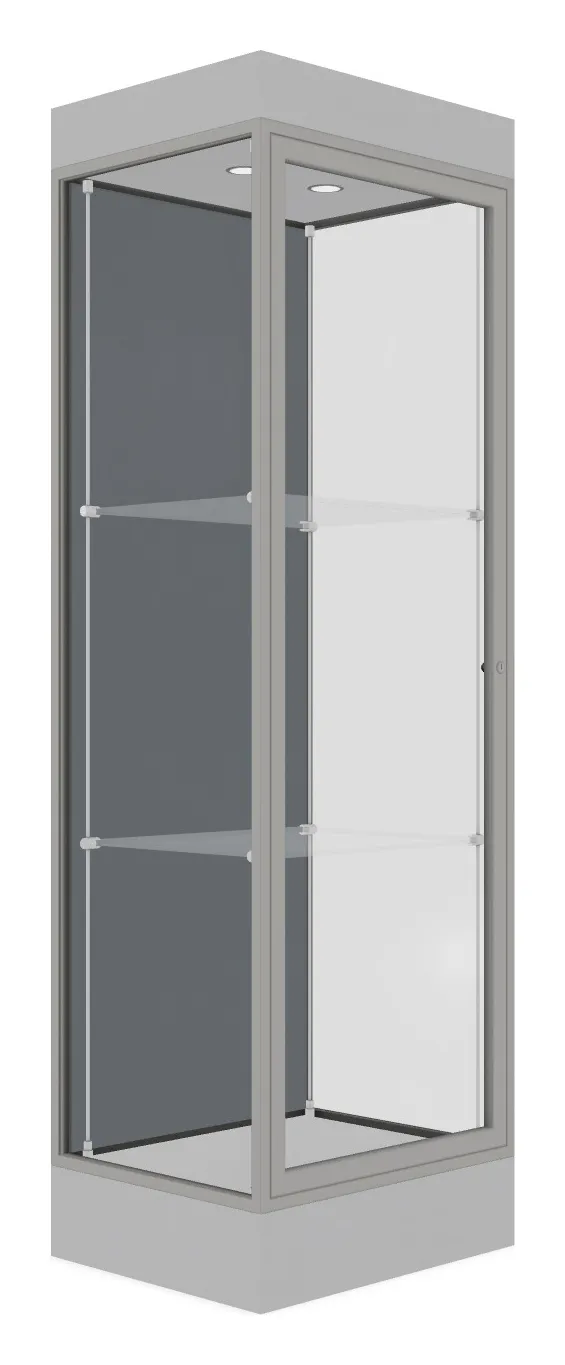 small tower display case with led lighting 24 x 76 11