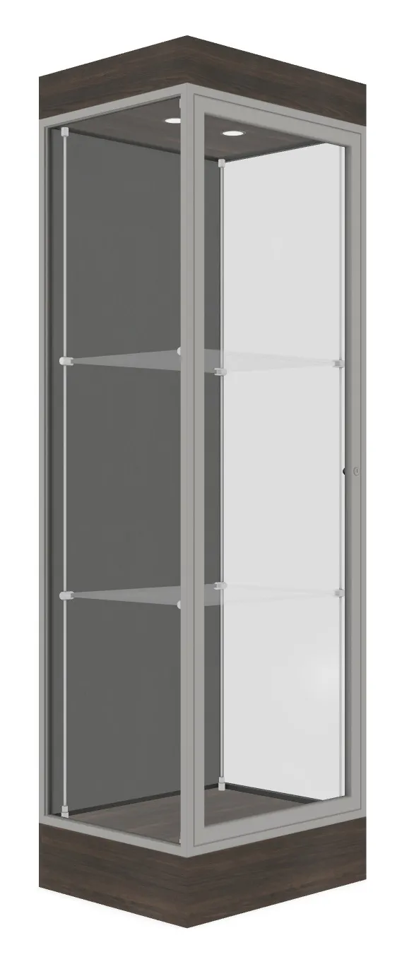 small tower display case with led lighting 24 x 76 31