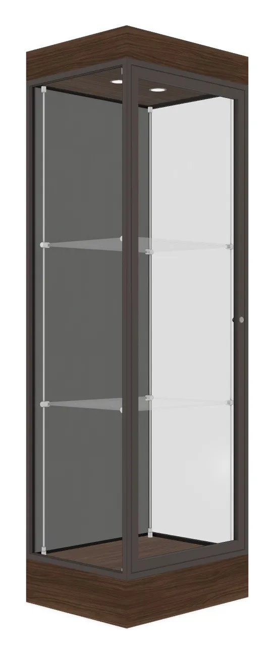 small tower display case with led lighting 24 x 76 35